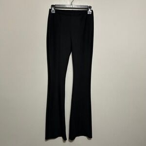 Hyfve Women's Leggings S Black Ribbed Flare Pants Stretchy Flared Bottoms
